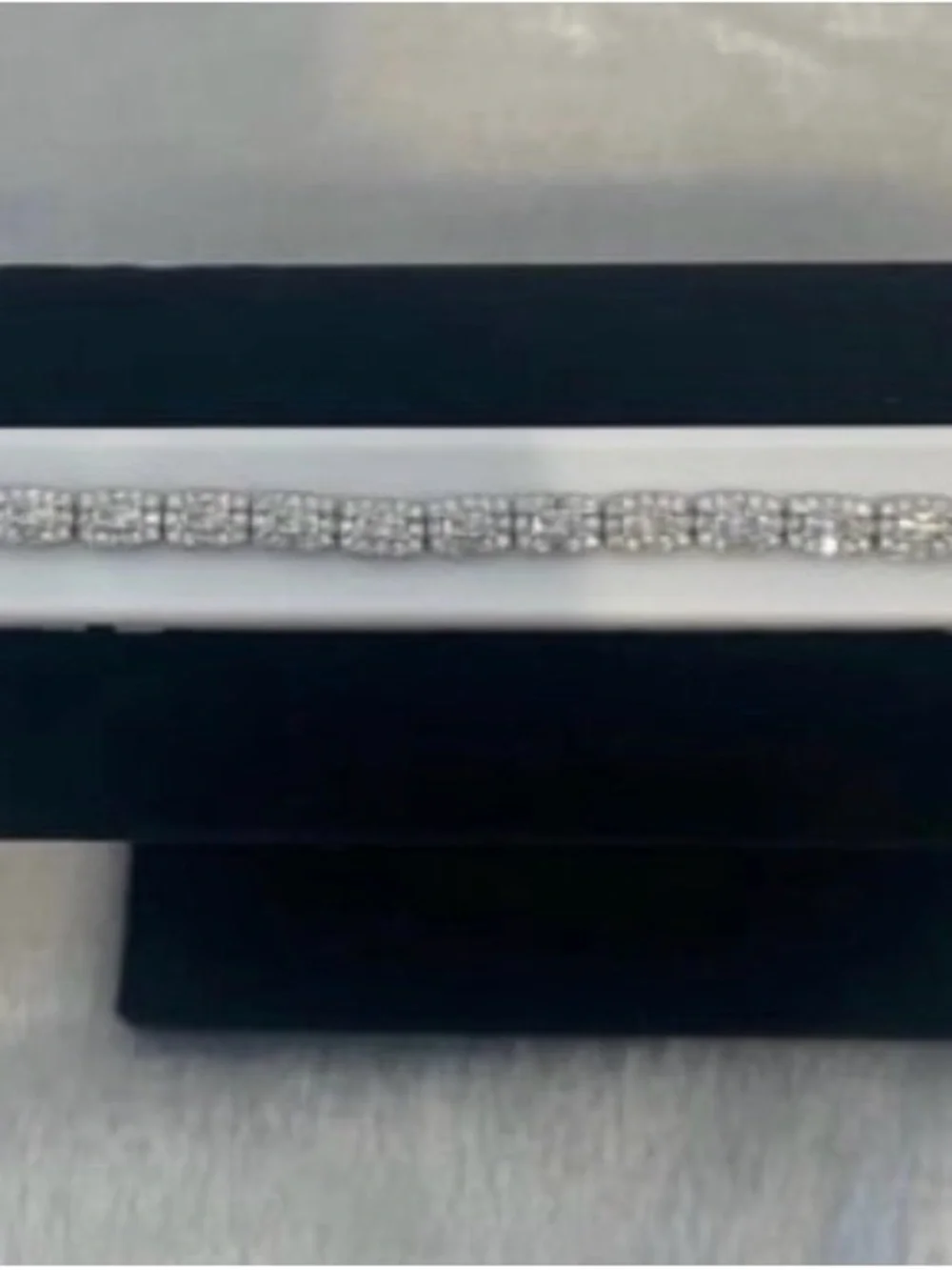 Rhodium plated over 925 silver 8inch 8.00ctw Moissanite bracelet
